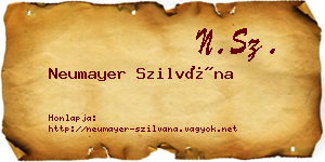Neumayer Szilvána névjegykártya